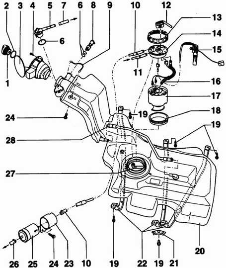  Топливная система Volkswagen Passat B5